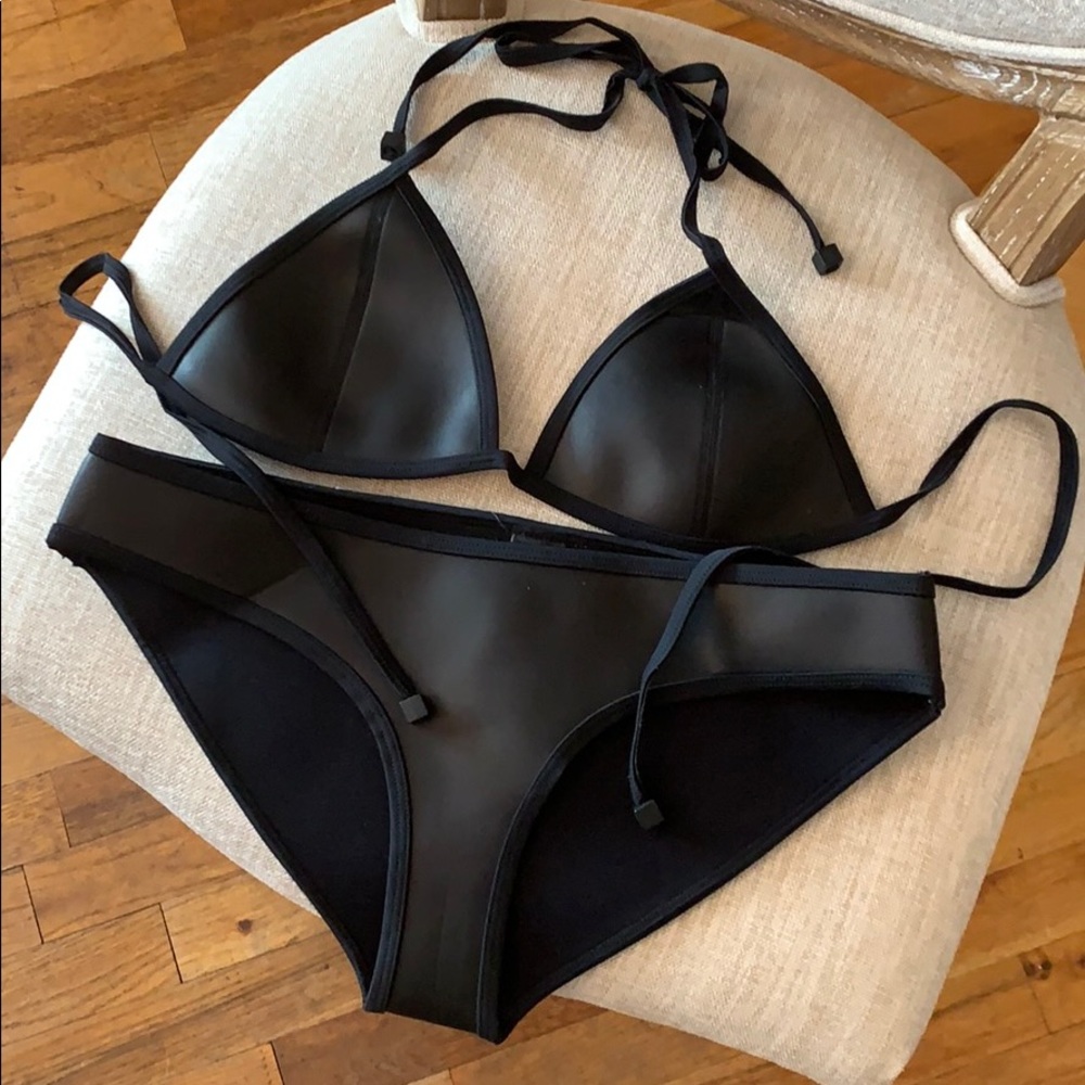 Triangl Black Neoprene Bikini